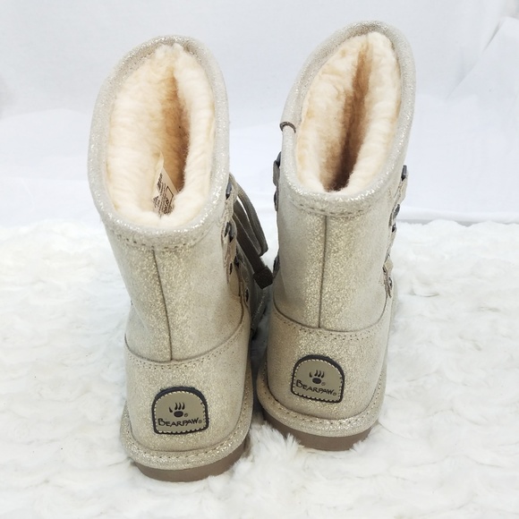 BearPaw Shoes Nwt Bearpaw Colby Laceup Suede Sparkle Boot Poshmark